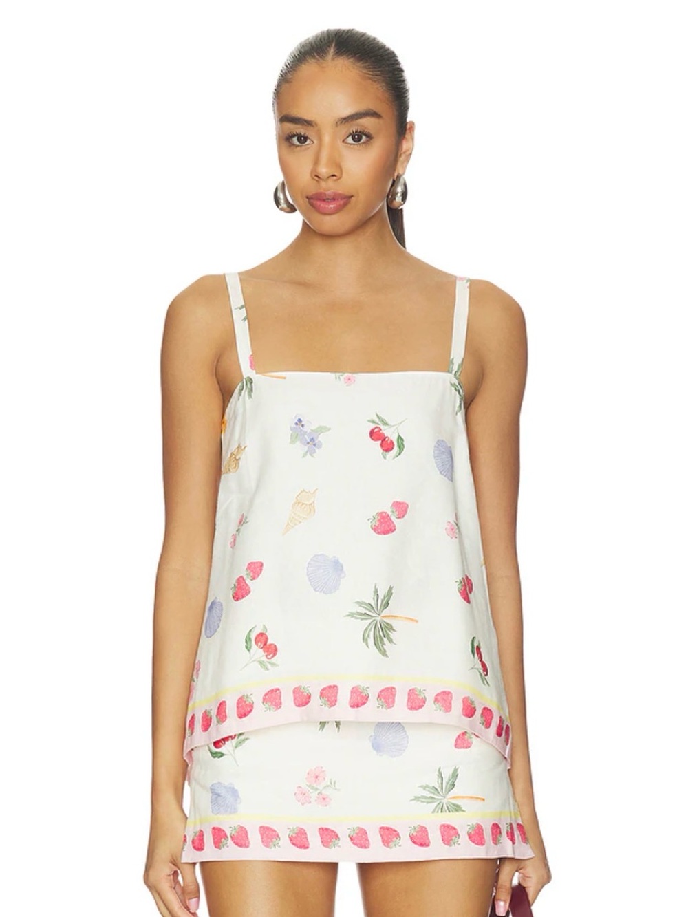 Amanda Uprichard Keyshia Top in Boardwalk Print